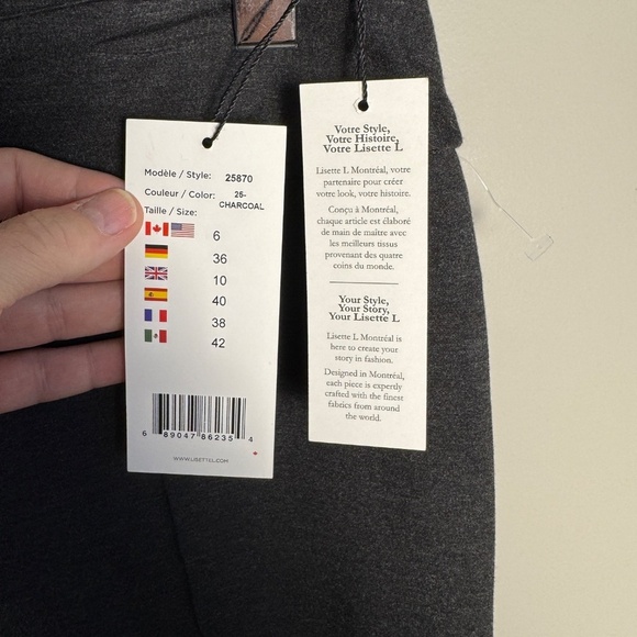 Lisette L Montreal Womens NEW Pull-On Slim Leg Casual Dress Pant Charcoal Gray 6 - Picture 4 of 13